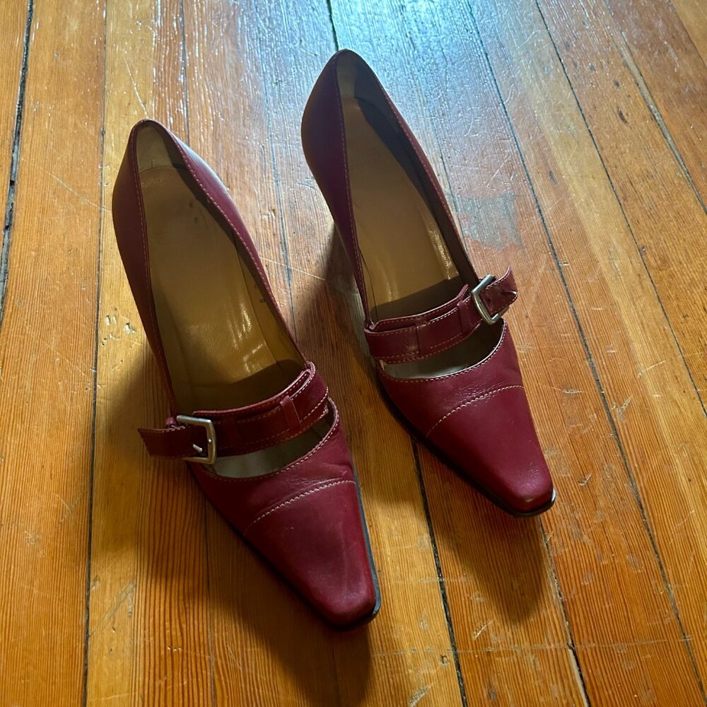 Coach - Vintage Square-Toe Buckled Annabelle Heels - Italian Leather